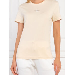 Calvin Klein dámské béžové tričko - L (ACJ)